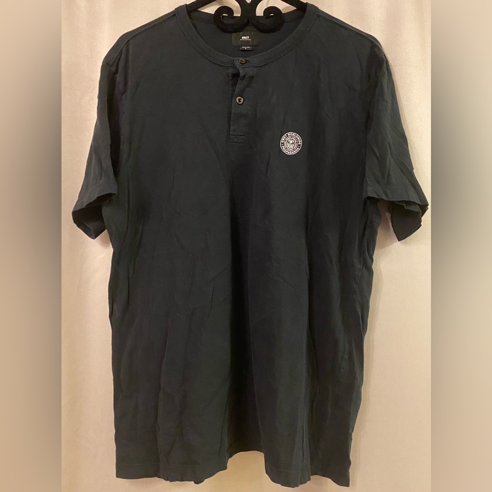 Obey World Wide Black Button Shirt